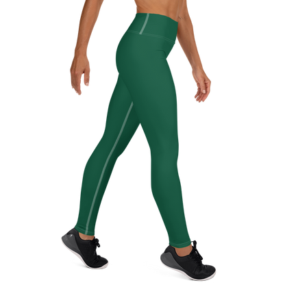 Michigan Upper Peninsula Yoga Leggings (w/ UP Outline) | Superior Green