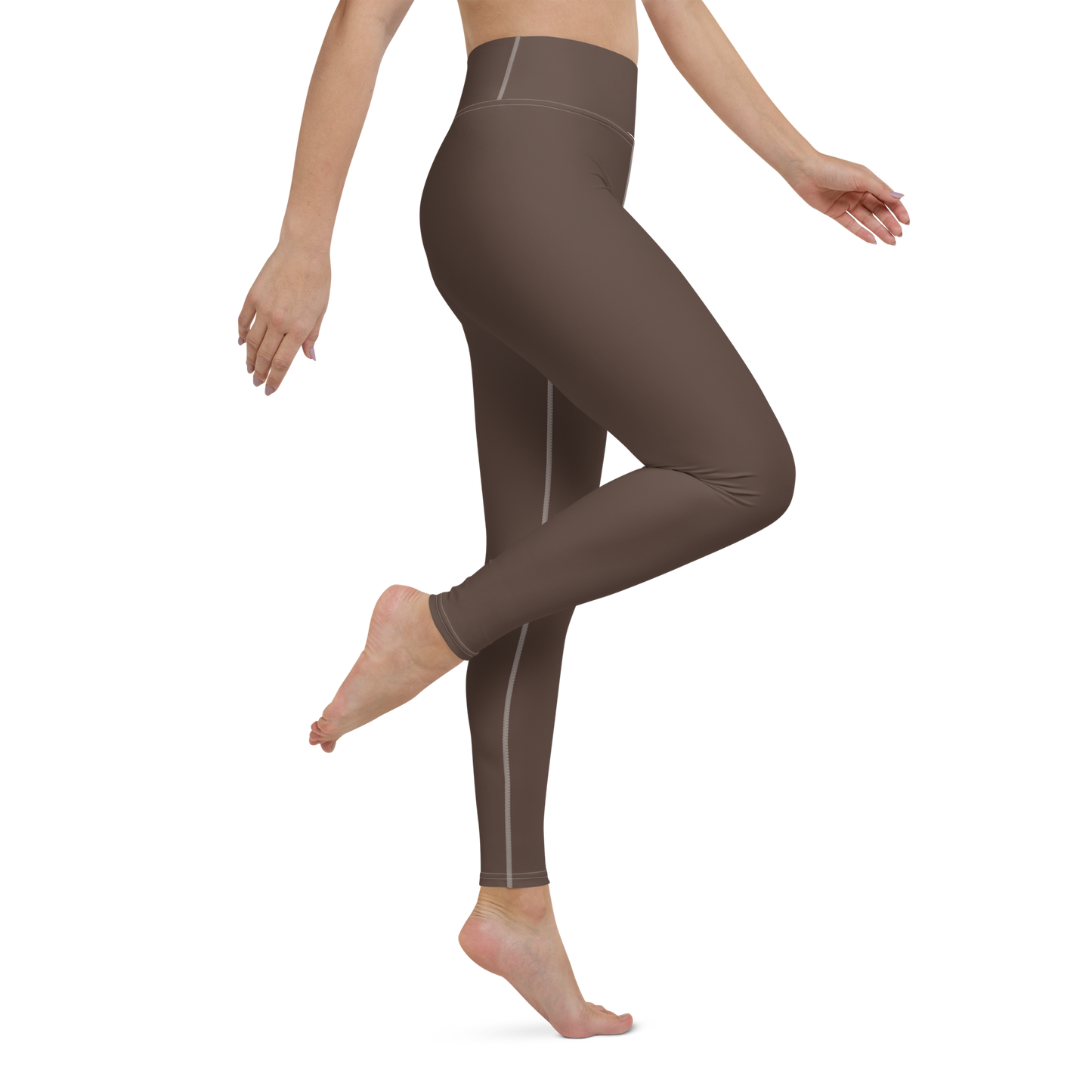 Michigan Upper Peninsula Yoga Leggings (w/ UP Outline) | Hickory Color