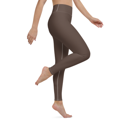 Michigan Upper Peninsula Yoga Leggings (w/ UP Outline) | Hickory Color