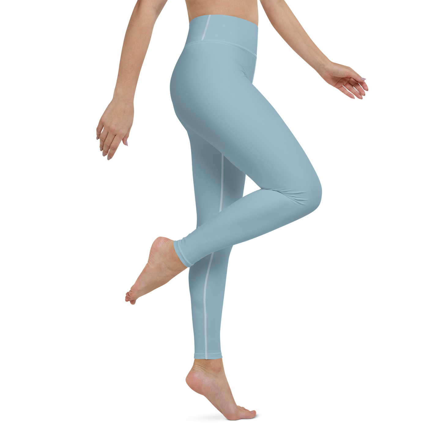 Michigan Upper Peninsula Yoga Leggings (w/ UP Outline) | Opal Blue