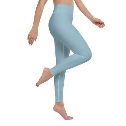 Michigan Upper Peninsula Yoga Leggings (w/ UP Outline) | Opal Blue