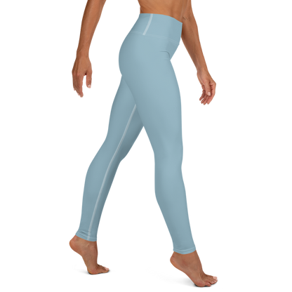 Michigan Upper Peninsula Yoga Leggings (w/ UP Outline) | Opal Blue