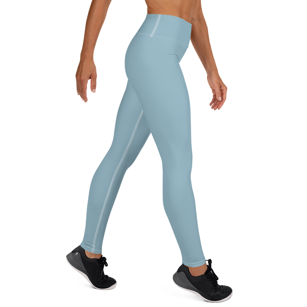 Michigan Upper Peninsula Yoga Leggings (w/ UP Outline) | Opal Blue