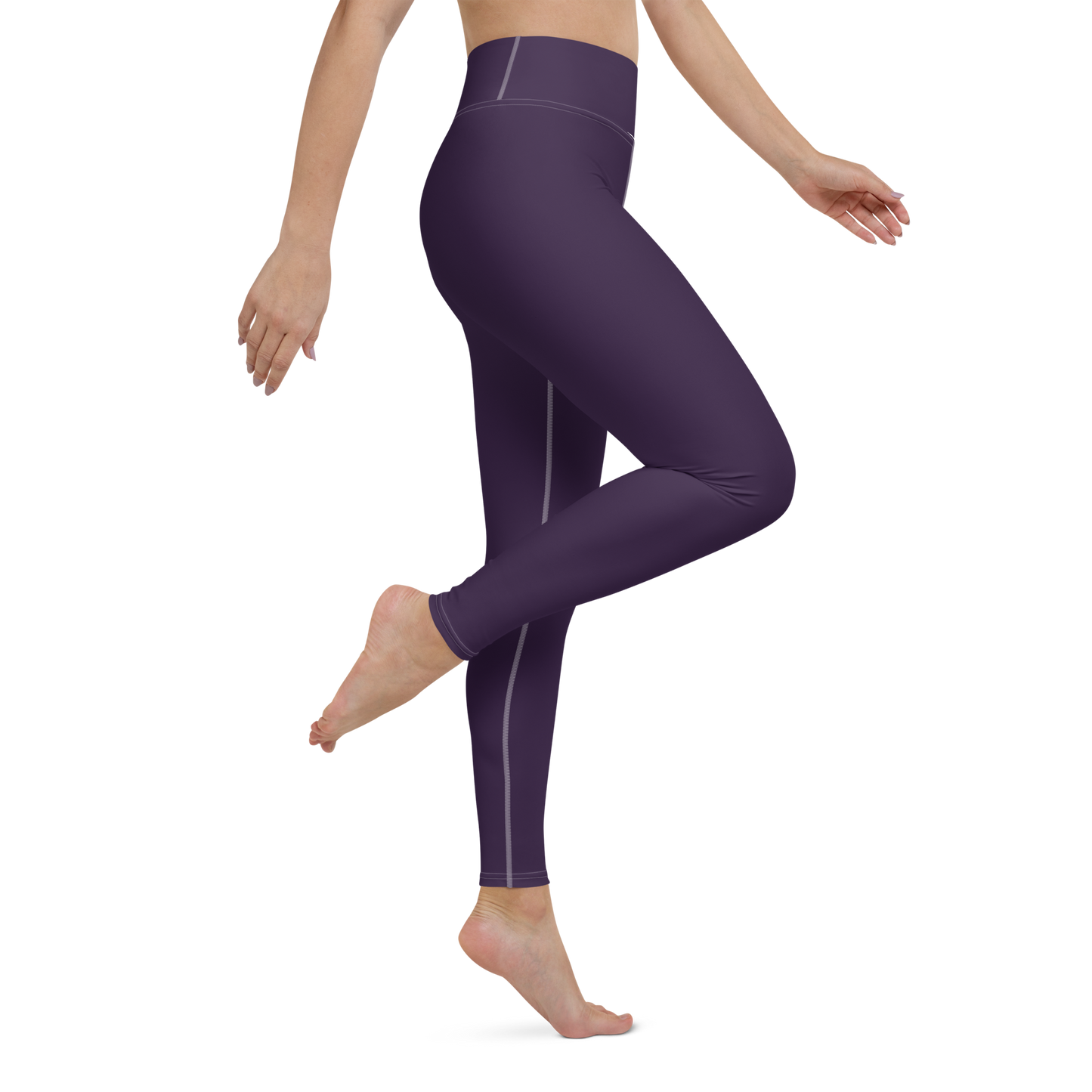 Michigan Upper Peninsula Yoga Leggings (w/ UP Outline) | Blackcurrant