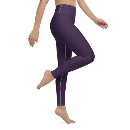 Michigan Upper Peninsula Yoga Leggings (w/ UP Outline) | Blackcurrant