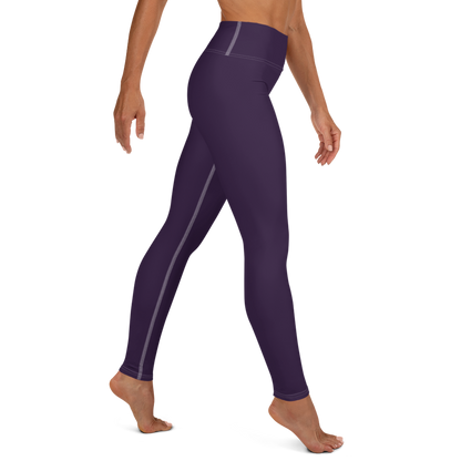 Michigan Upper Peninsula Yoga Leggings (w/ UP Outline) | Blackcurrant