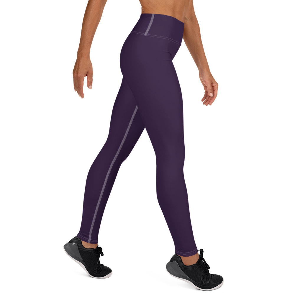 Michigan Upper Peninsula Yoga Leggings (w/ UP Outline) | Blackcurrant