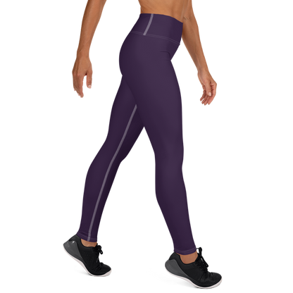 Michigan Upper Peninsula Yoga Leggings (w/ UP Outline) | Blackcurrant