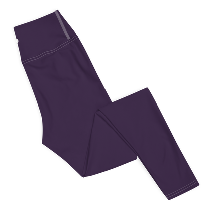 Michigan Upper Peninsula Yoga Leggings (w/ UP Outline) | Blackcurrant