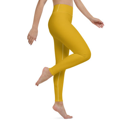 Michigan Upper Peninsula Yoga Leggings (w/ UP Outline) | Gold