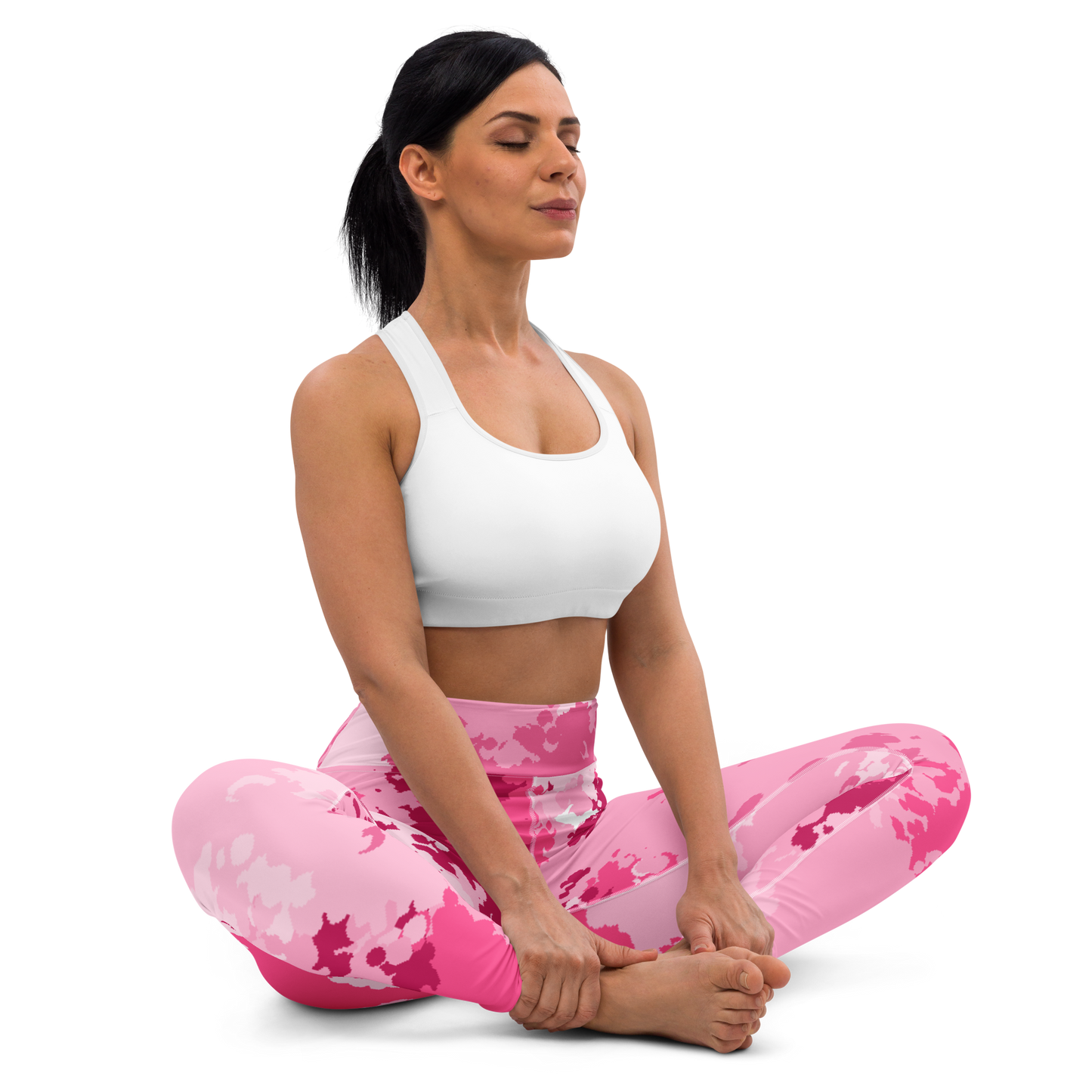 Michigan Upper Peninsula Yoga Leggings (w/ UP Outline) | Pink Camo