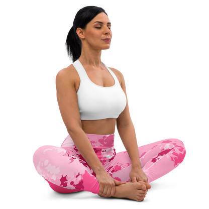 Michigan Upper Peninsula Yoga Leggings (w/ UP Outline) | Pink Camo