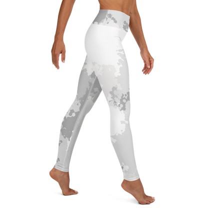 Michigan Upper Peninsula Yoga Leggings (w/ UP Outline) | Snow Camo