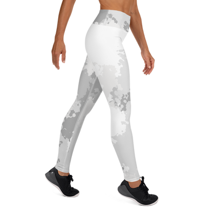 Michigan Upper Peninsula Yoga Leggings (w/ UP Outline) | Snow Camo