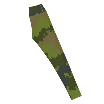 Michigan Upper Peninsula Yoga Leggings (w/ UP Outline) | Woodland Camo