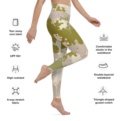 Michigan Upper Peninsula Yoga Leggings (w/ UP Outline) | Rosy Mound Camo