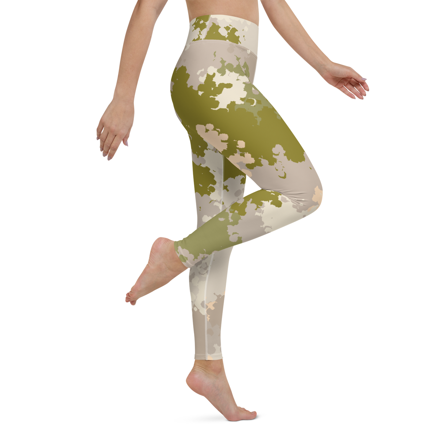 Michigan Upper Peninsula Yoga Leggings (w/ UP Outline) | Rosy Mound Camo