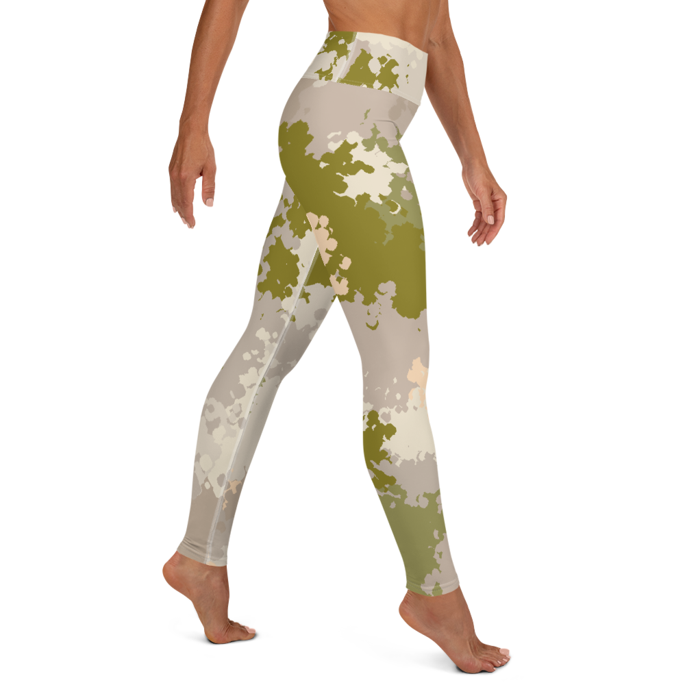 Michigan Upper Peninsula Yoga Leggings (w/ UP Outline) | Rosy Mound Camo