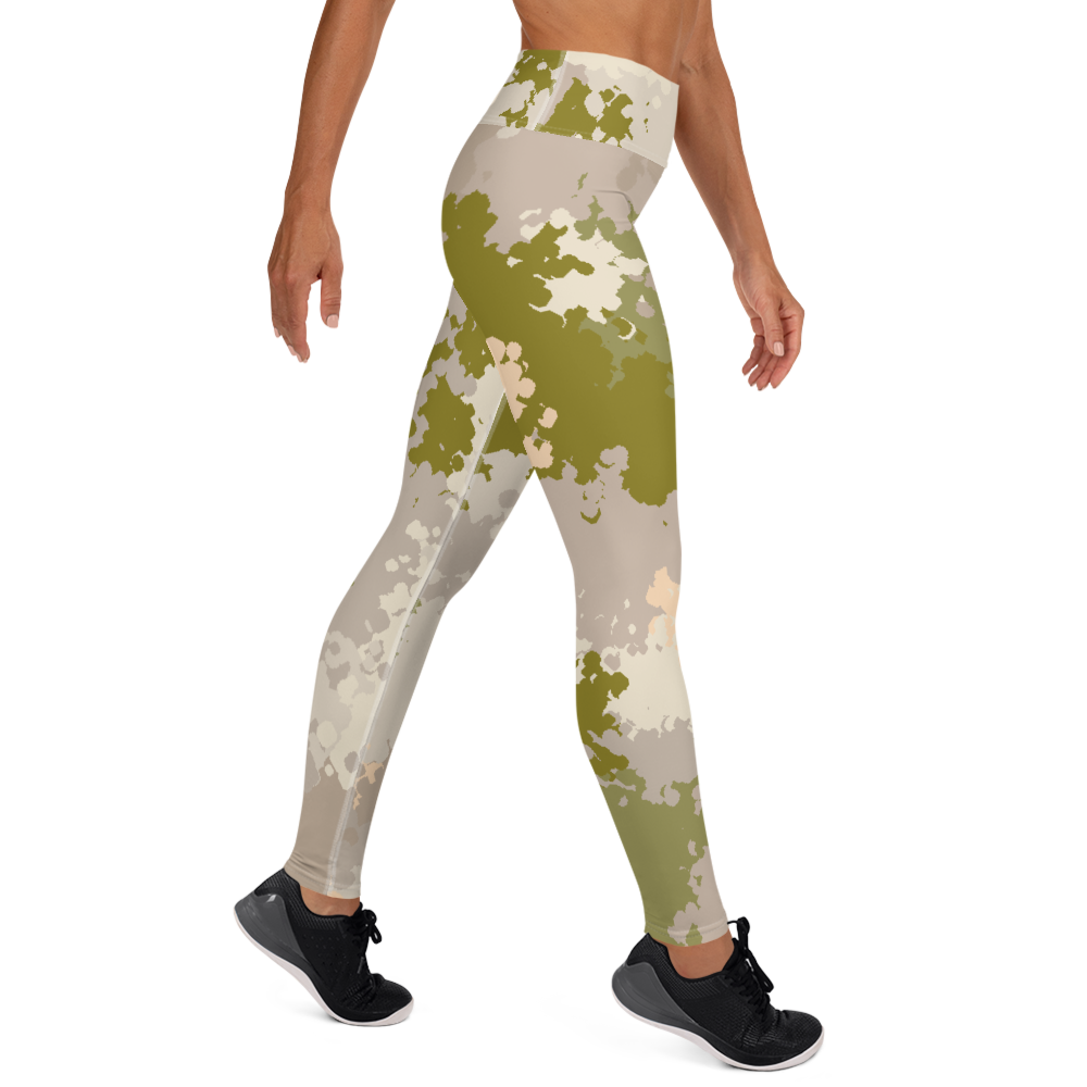 Michigan Upper Peninsula Yoga Leggings (w/ UP Outline) | Rosy Mound Camo