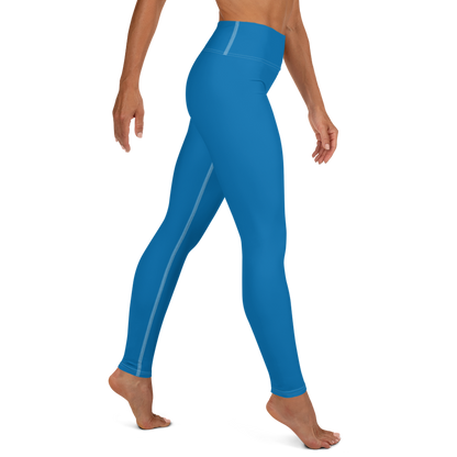 Michigan Upper Peninsula Yoga Leggings (w/ UP Outline) | Azure