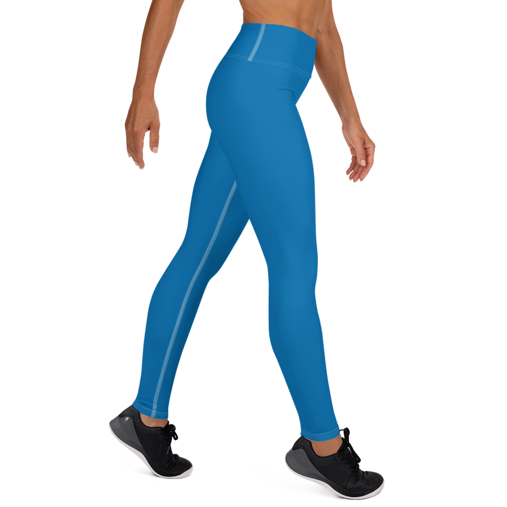 Michigan Upper Peninsula Yoga Leggings (w/ UP Outline) | Azure