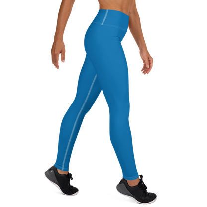 Michigan Upper Peninsula Yoga Leggings (w/ UP Outline) | Azure