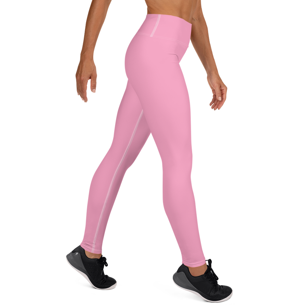 Michigan Upper Peninsula Yoga Leggings (w/ UP Outline) | '67 Caddie Pink