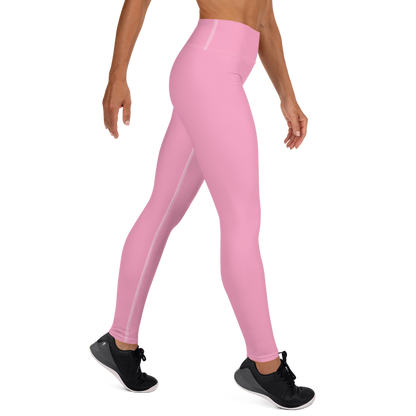 Michigan Upper Peninsula Yoga Leggings (w/ UP Outline) | '67 Caddie Pink