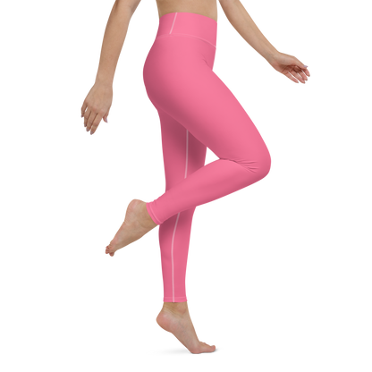 Michigan Upper Peninsula Yoga Leggings (w/ UP Outline) | Rhodochrosite Pink