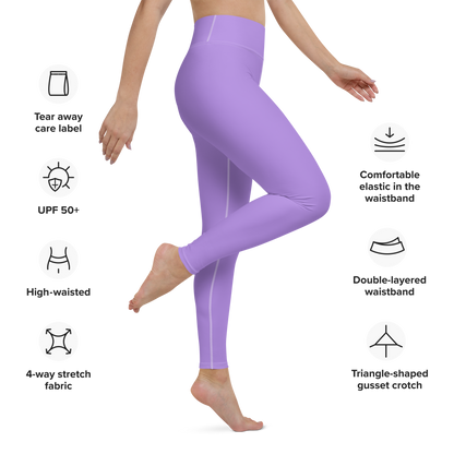 Michigan Upper Peninsula Yoga Leggings (w/ UP Outline) | Lavender