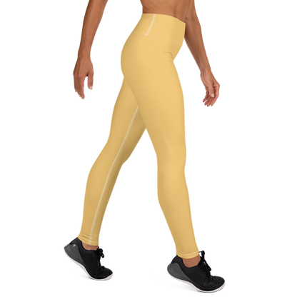 Michigan Upper Peninsula Yoga Leggings (w/ UP Outline) | Citrine