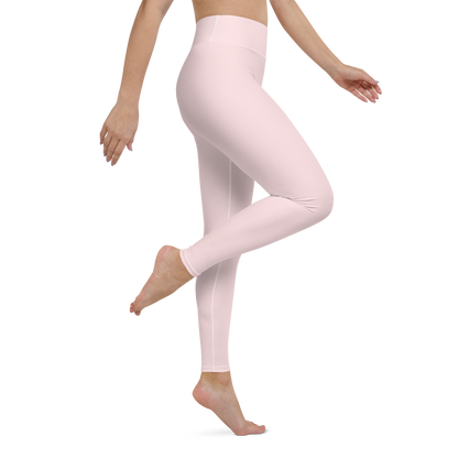 Michigan Upper Peninsula Yoga Leggings (w/ UP Outline) | Pale Pink