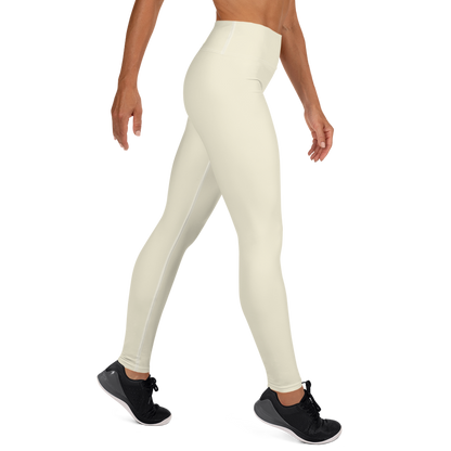 Michigan Upper Peninsula Yoga Leggings (w/ UP Outline) | Ivory