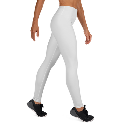 Michigan Upper Peninsula Yoga Leggings (w/ UP Outline) | Birch Bark White