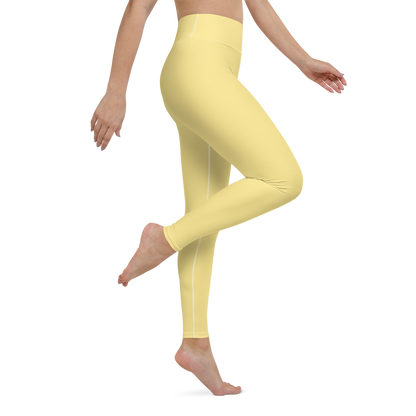 Michigan Upper Peninsula Yoga Leggings (w/ UP Outline) | Cherry Yellow