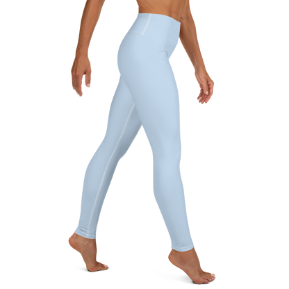 Michigan Upper Peninsula Yoga Leggings (w/ UP Outline) | Light Blue