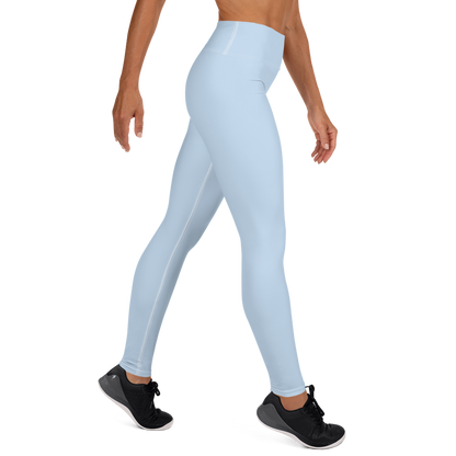 Michigan Upper Peninsula Yoga Leggings (w/ UP Outline) | Light Blue