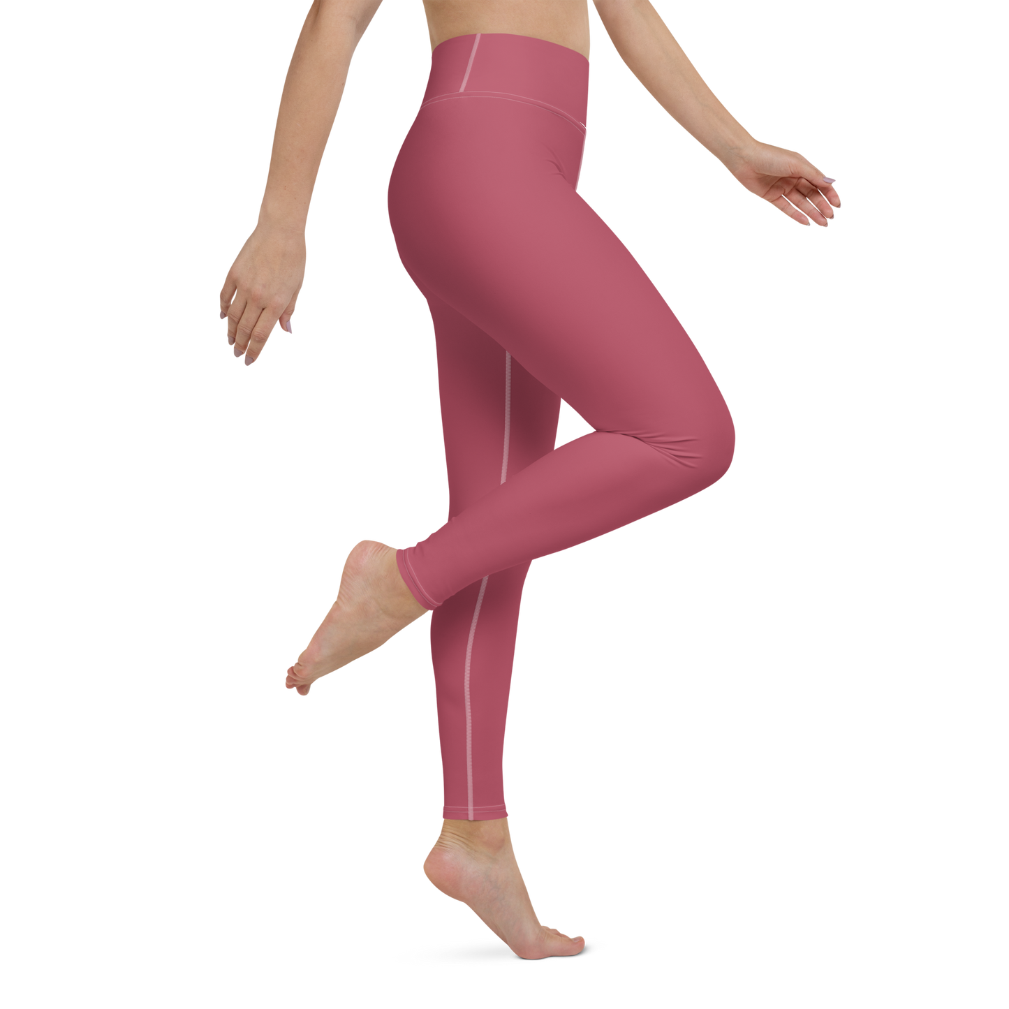 Michigan Upper Peninsula Yoga Leggings (w/ UP Outline) | Popstar Pink