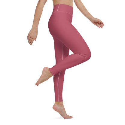 Michigan Upper Peninsula Yoga Leggings (w/ UP Outline) | Popstar Pink