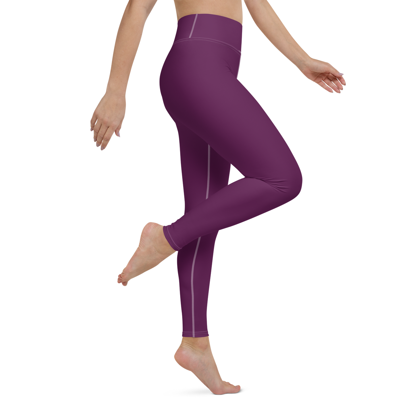 Michigan Upper Peninsula Yoga Leggings (w/ UP Outline) | Tyrian Purple