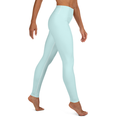 Michigan Upper Peninsula Yoga Leggings (w/ UP Outline) | Cyan