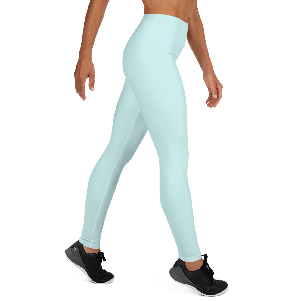 Michigan Upper Peninsula Yoga Leggings (w/ UP Outline) | Cyan