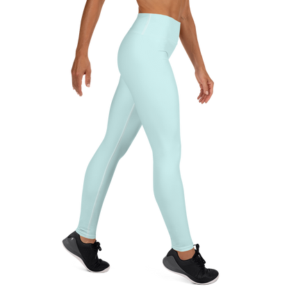 Michigan Upper Peninsula Yoga Leggings (w/ UP Outline) | Cyan