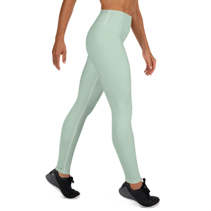 Michigan Upper Peninsula Yoga Leggings (w/ UP Outline) | Sea Green