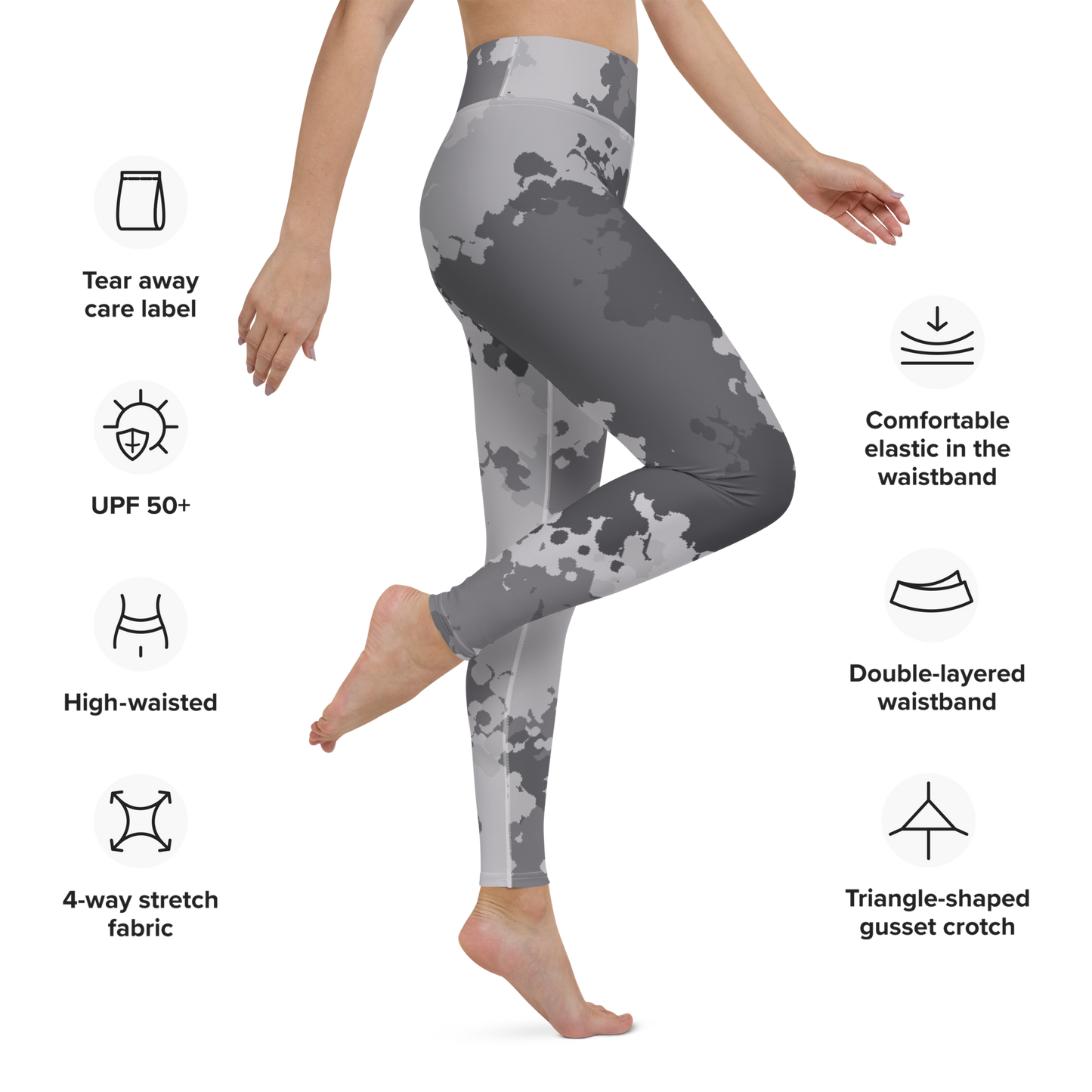 Michigan Upper Peninsula Yoga Leggings (w/ UP USA Flag) | Iron Ore Camo