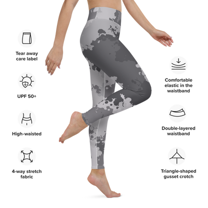 Michigan Upper Peninsula Yoga Leggings (w/ UP USA Flag) | Iron Ore Camo