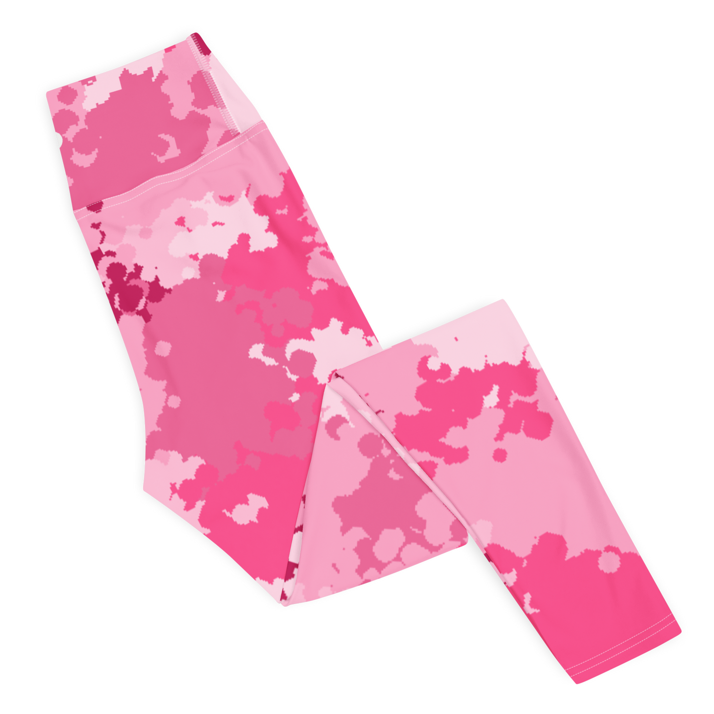 Michigan Upper Peninsula Yoga Leggings (w/ UP USA Flag) | Pink Camo