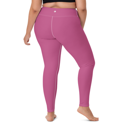 Michigan Upper Peninsula Yoga Leggings (w/ UP Outline) | Apple Blossom Pink