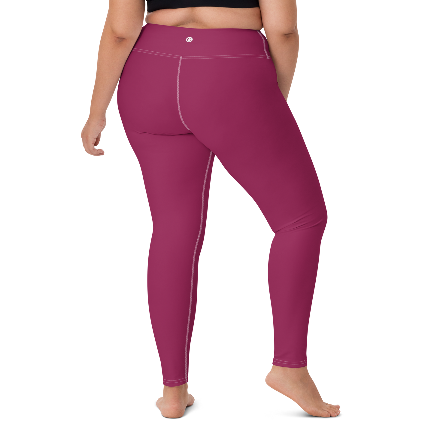 Michigan Upper Peninsula Yoga Leggings (w/ UP Outline) | Ruby Red