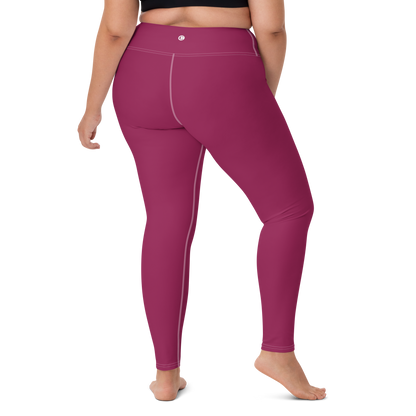 Michigan Upper Peninsula Yoga Leggings (w/ UP Outline) | Ruby Red